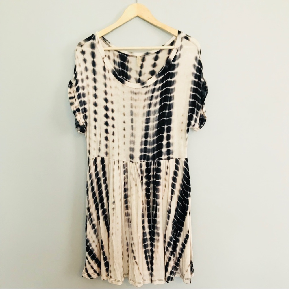 Red Lolly Black Tie Dye Dress